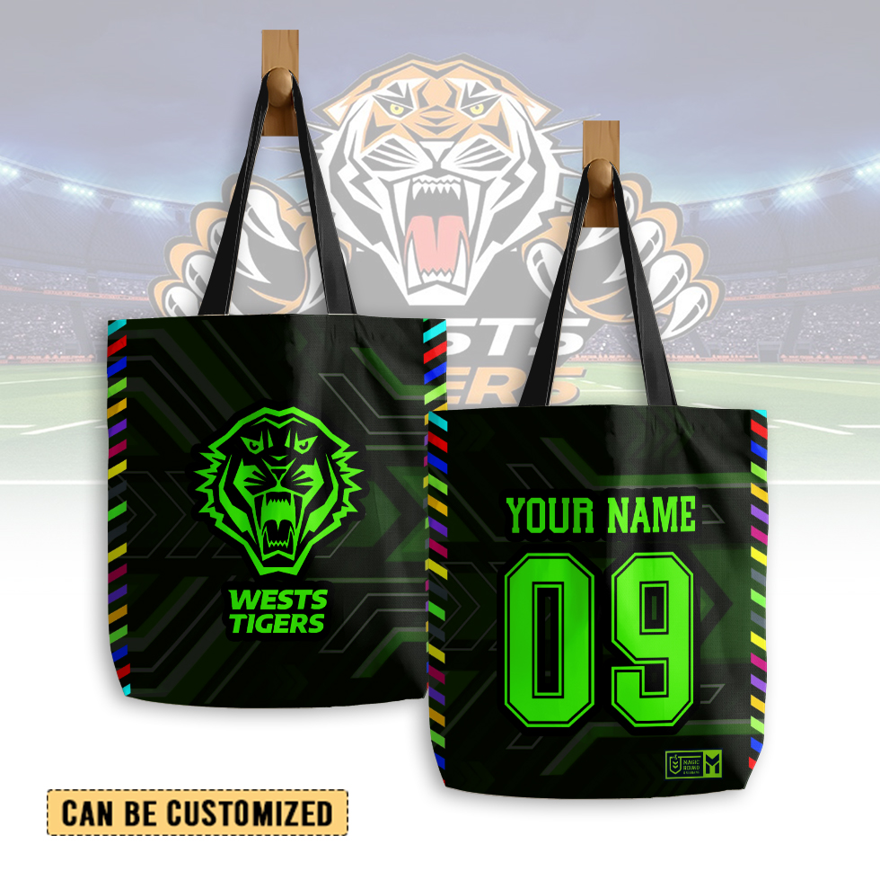 Auspiritmerch Wests Tigers Personalized Tote Bags Gift For Fans