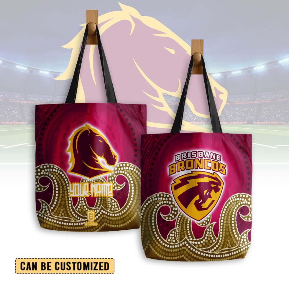 Auspiritmerch Brisbane Broncos Personalized Tote Bags Gift For Fans
