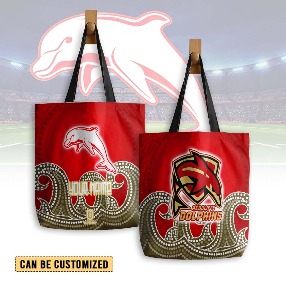 Auspiritmerch Dolphins Personalized Tote Bags Gift For Fans