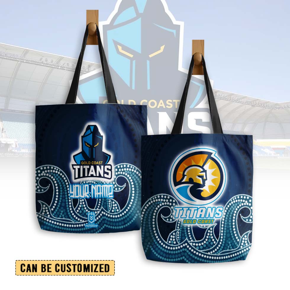 Auspiritmerch Gold Coast Titans Personalized Tote Bags Gift For Fans