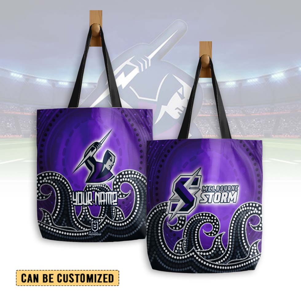 Auspiritmerch Melbourne Storm Personalized Tote Bags Gift For Fans