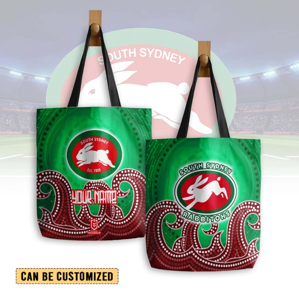 Auspiritmerch South Sydney Rabbitohs Personalized Tote Bags Gift For Fans
