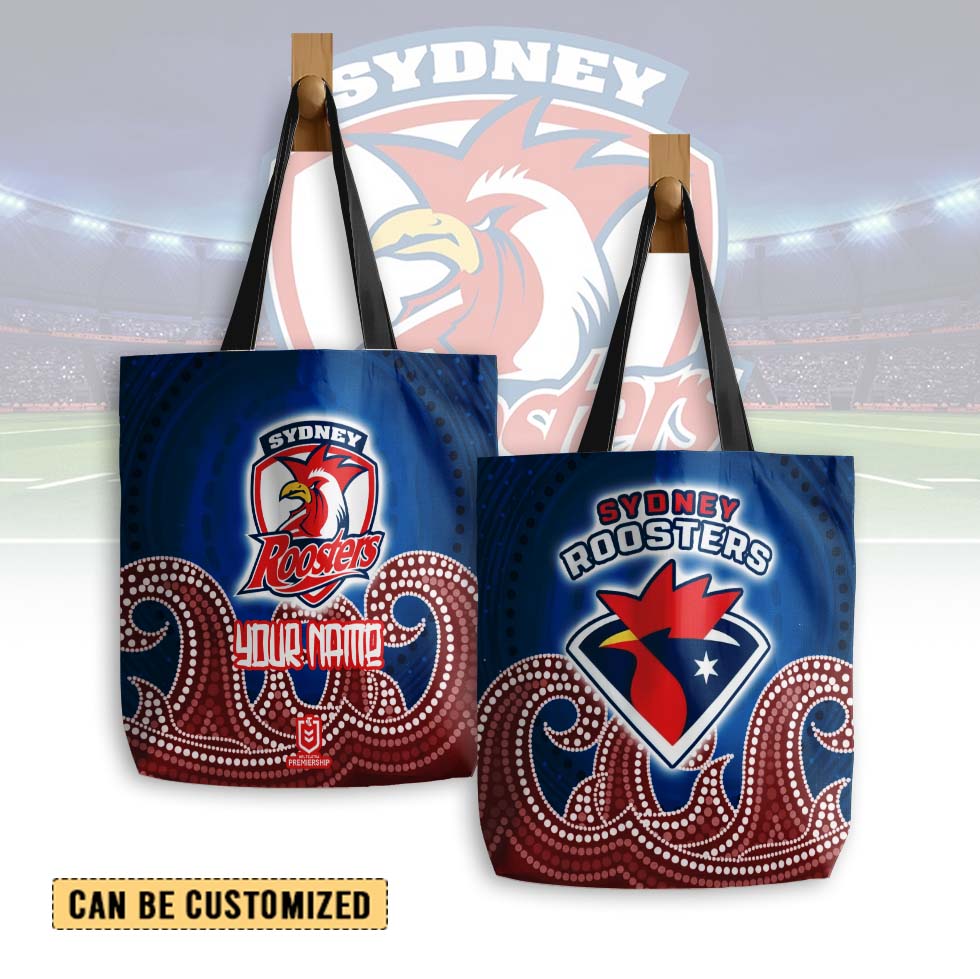 Auspiritmerch Sydney Roosters Personalized Tote Bags Gift For Fans
