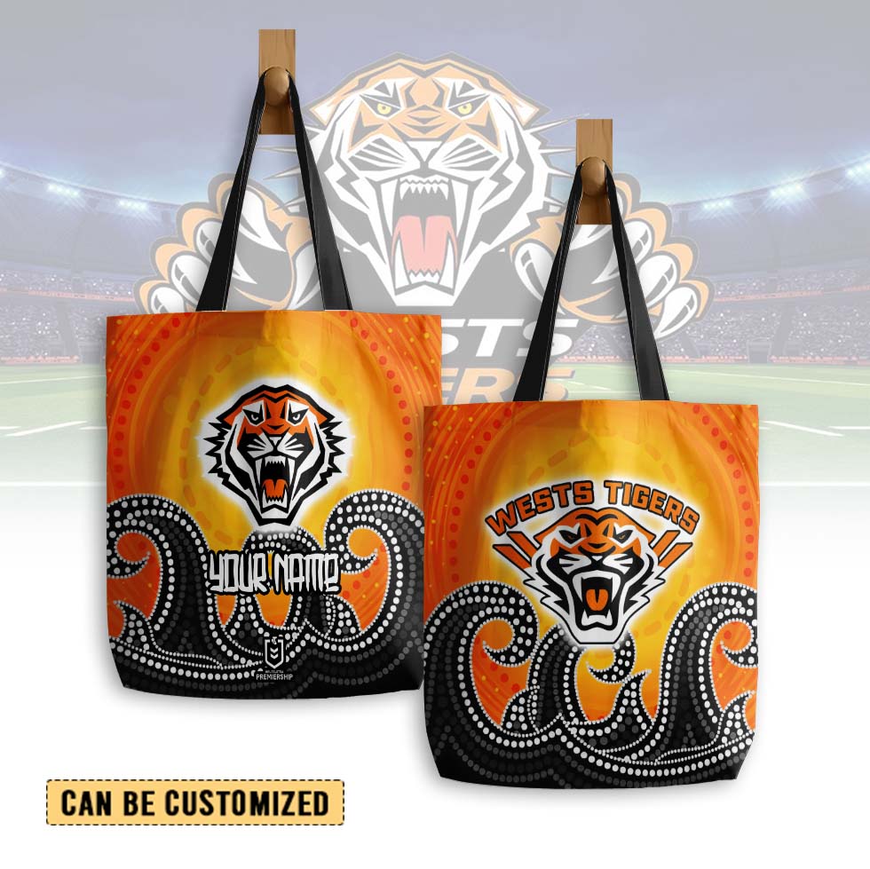 Auspiritmerch Wests Tigers Personalized Tote Bags Gift For Fans
