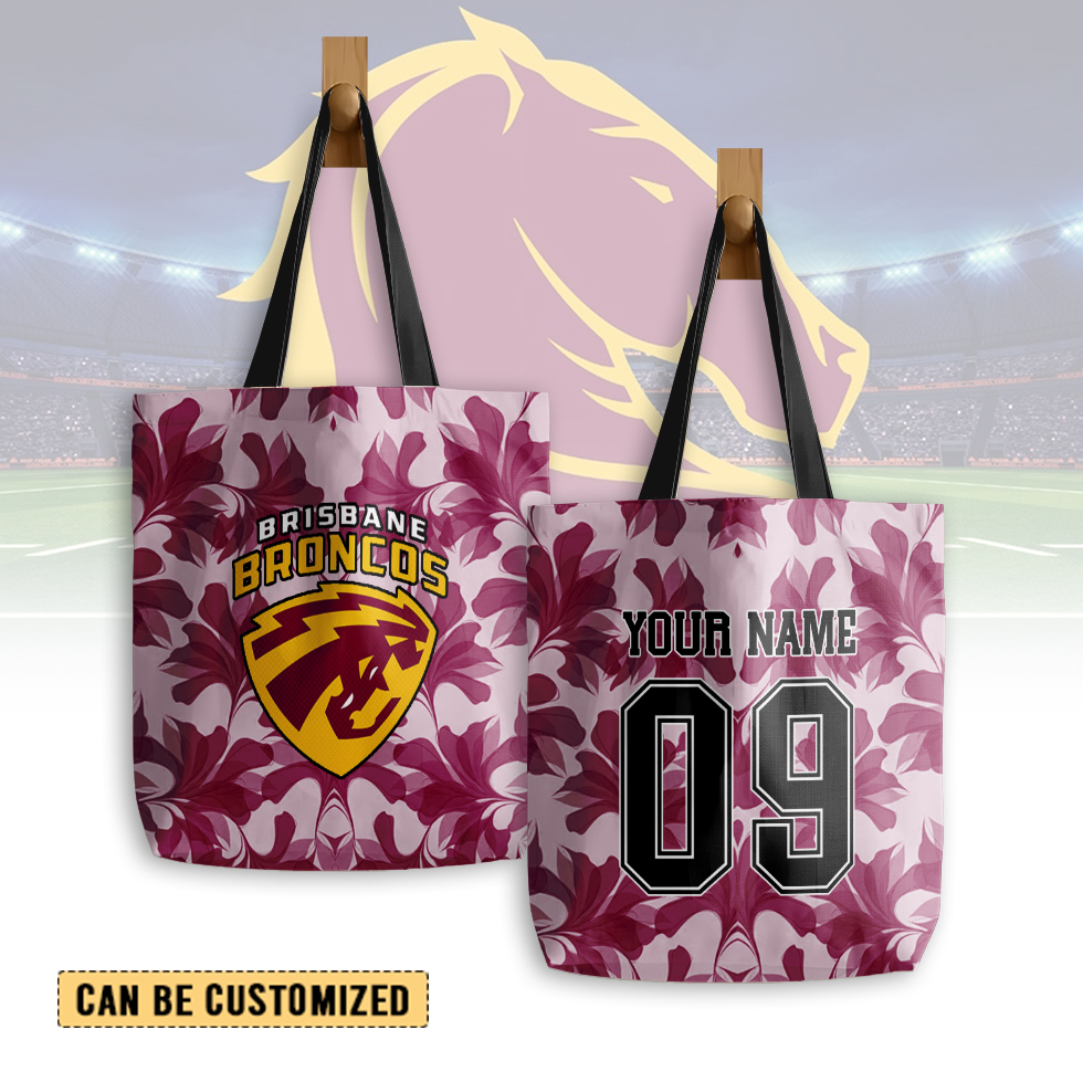 Auspiritmerch Brisbane Broncos Personalized Tote Bags Gift For Fans