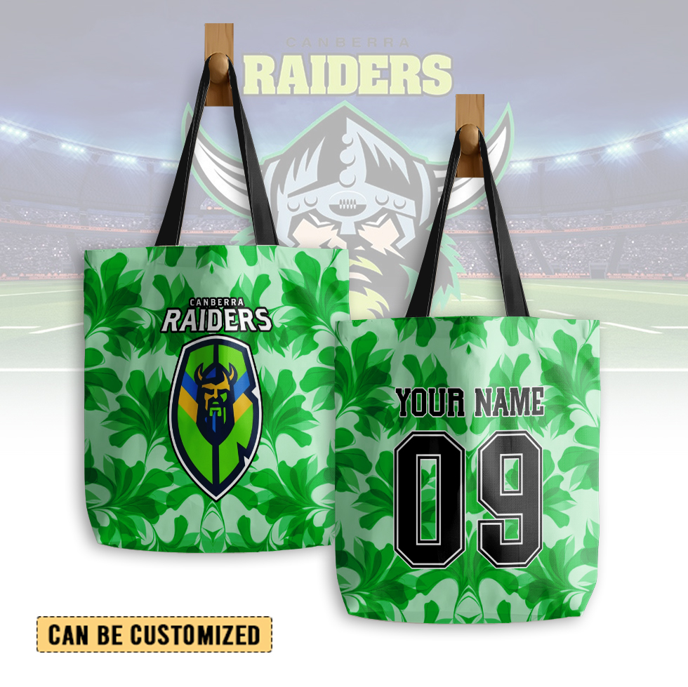 Auspiritmerch Canberra Raiders Personalized Tote Bags Gift For Fans