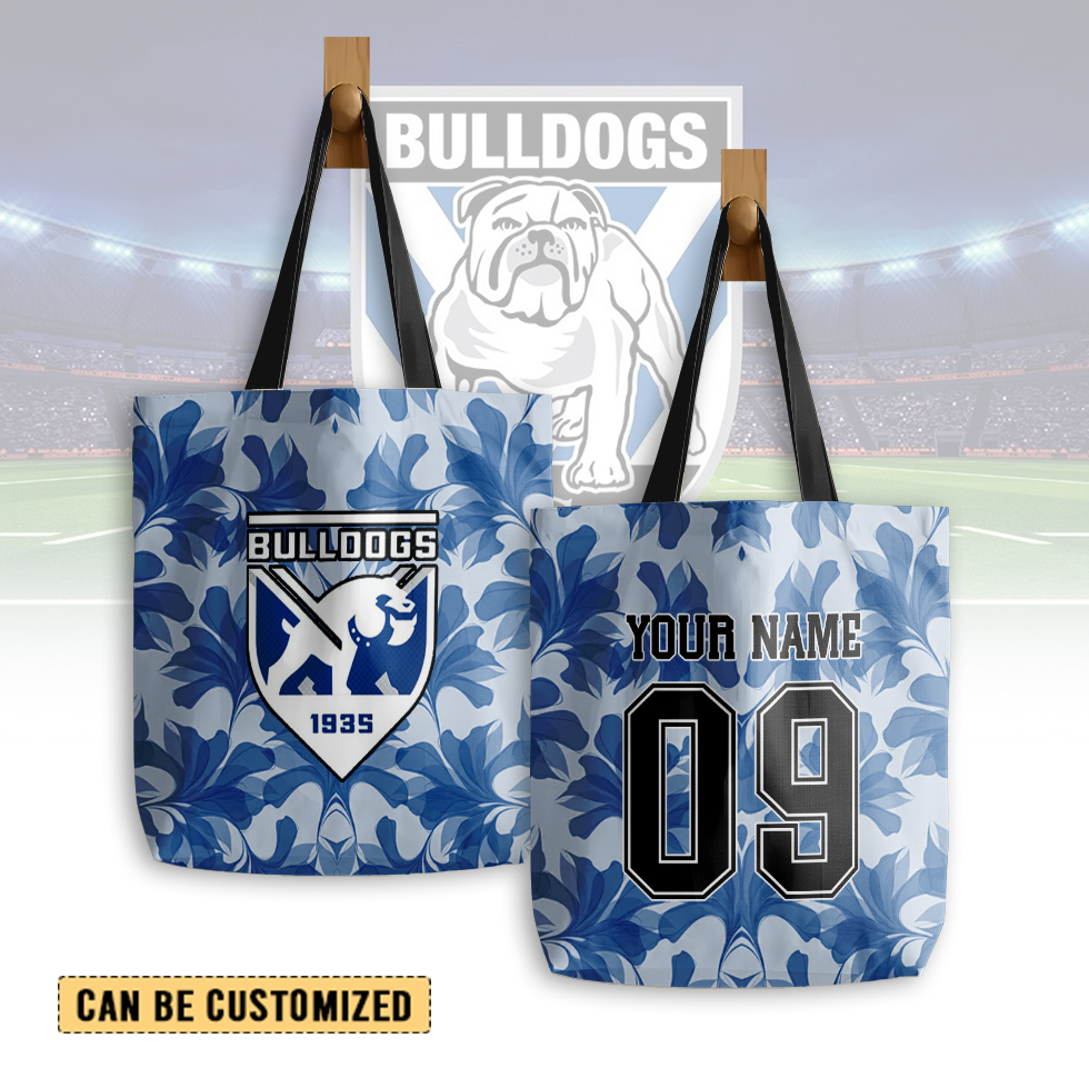 Auspiritmerch Canterbury-Bankstown Bulldogs Personalized Tote Bags Gift For Fans
