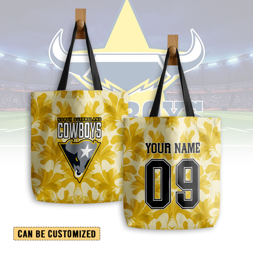 Auspiritmerch North Queensland Cowboys Personalized Tote Bags Gift For Fans