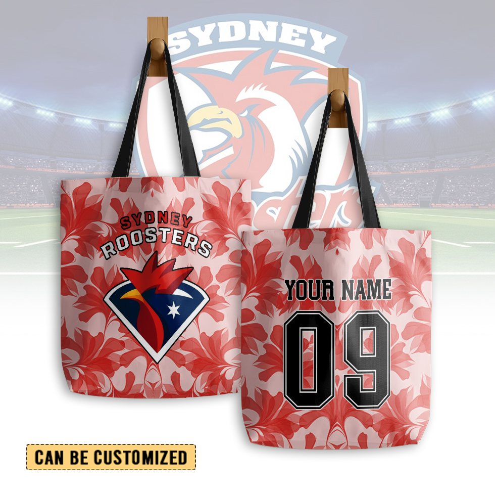 Auspiritmerch Sydney Roosters Personalized Tote Bags Gift For Fans