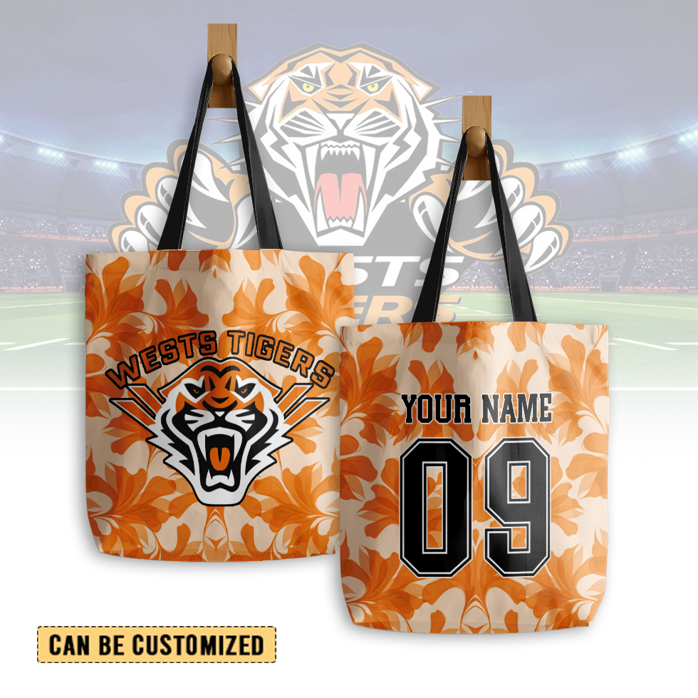 Auspiritmerch Wests Tigers Personalized Tote Bags Gift For Fans