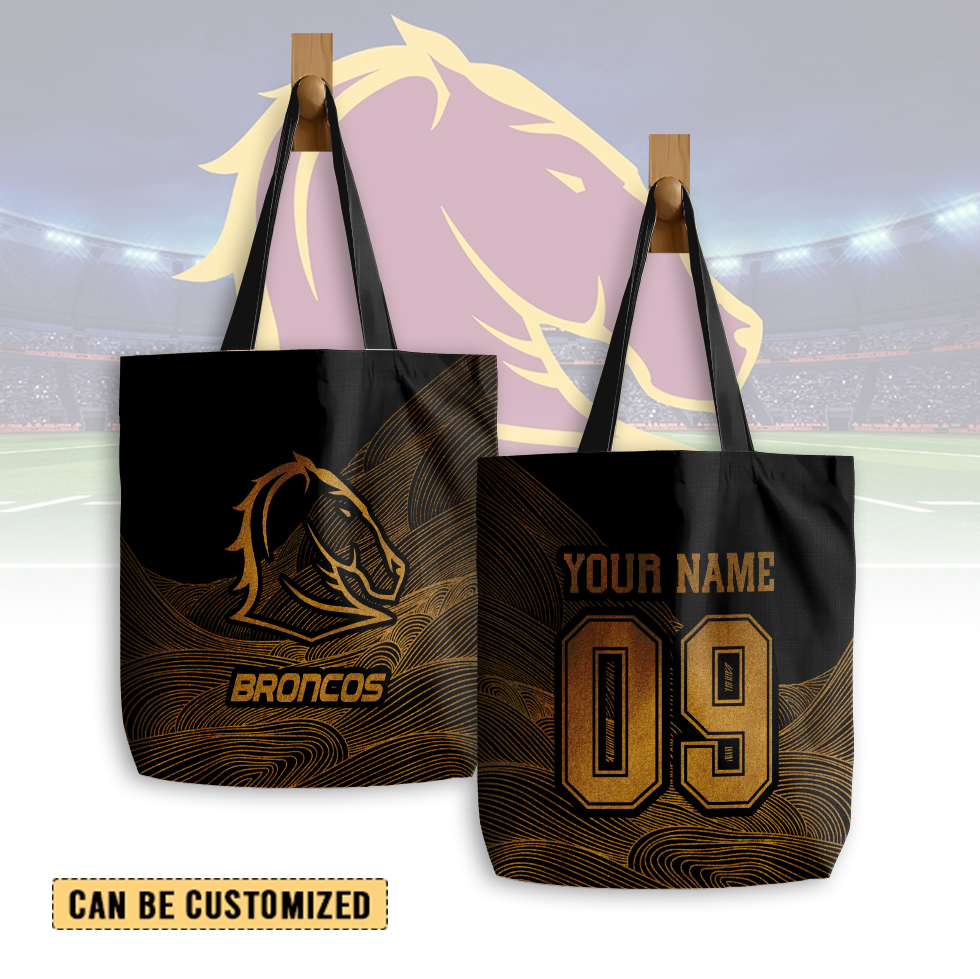 Auspiritmerch Brisbane Broncos Personalized Tote Bags Gift For Fans