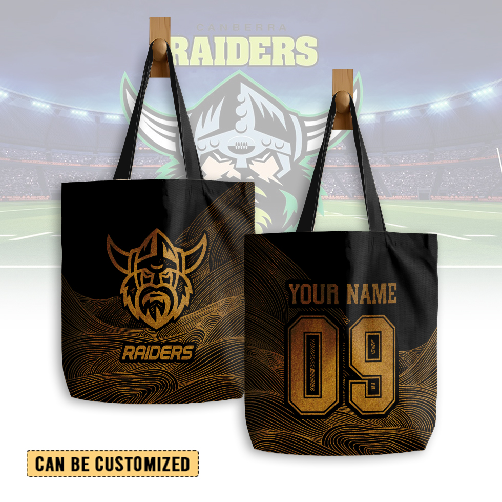 Auspiritmerch Canberra Raiders Personalized Tote Bags Gift For Fans