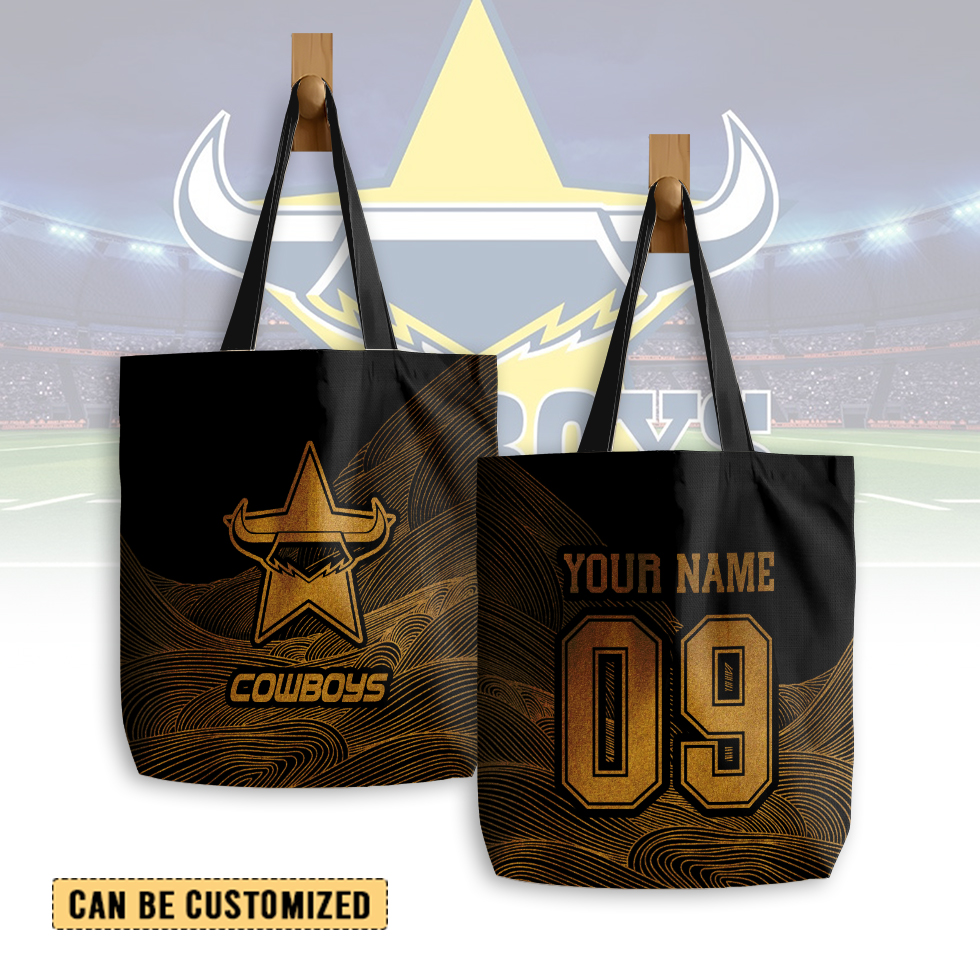 Auspiritmerch North Queensland Cowboys Personalized Tote Bags Gift For Fans