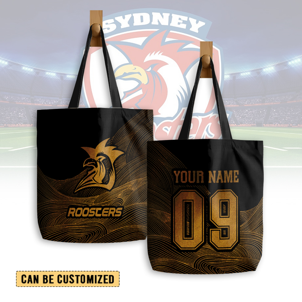 Auspiritmerch Sydney Roosters Personalized Tote Bags Gift For Fans