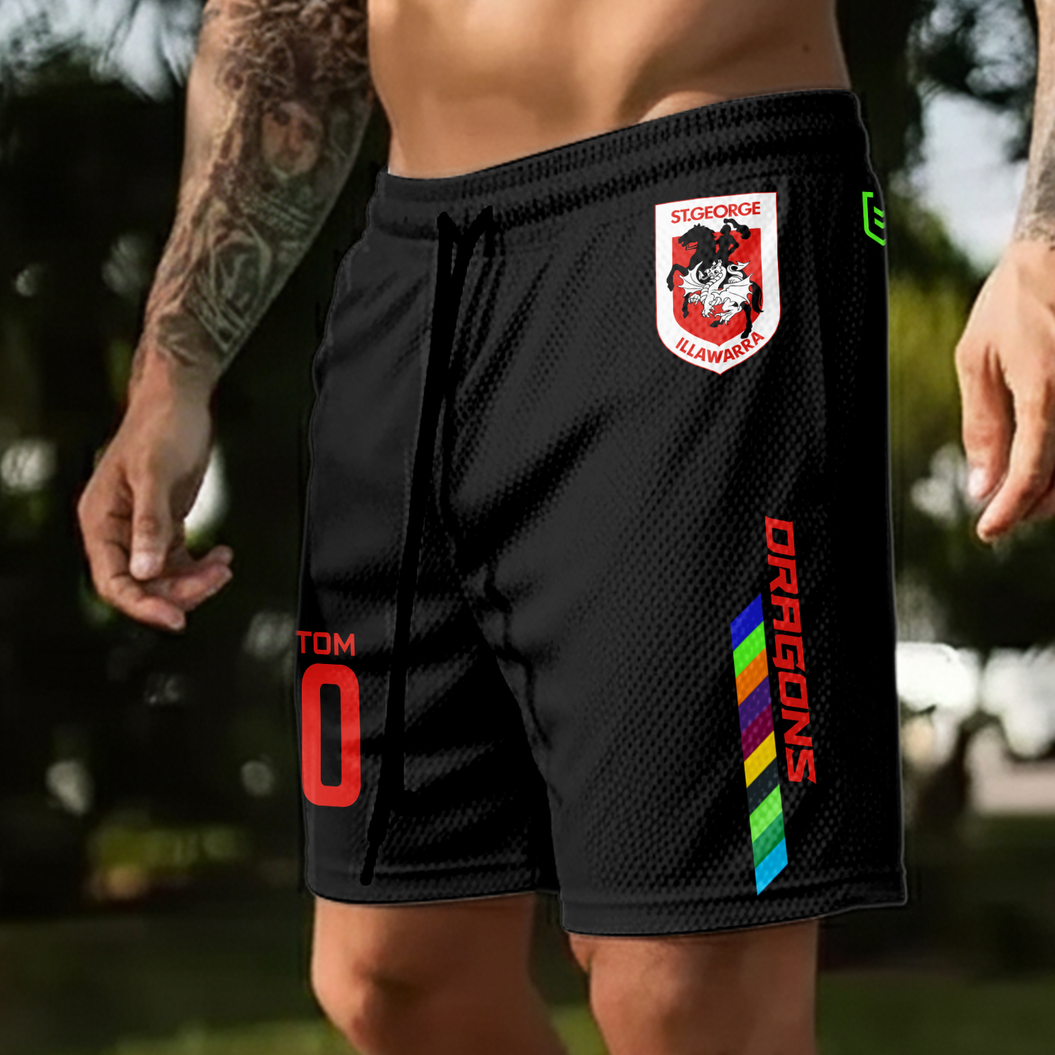 Auspiritmerch St. George Illawarra Dragons Personalized Short Pants Gift For Fans