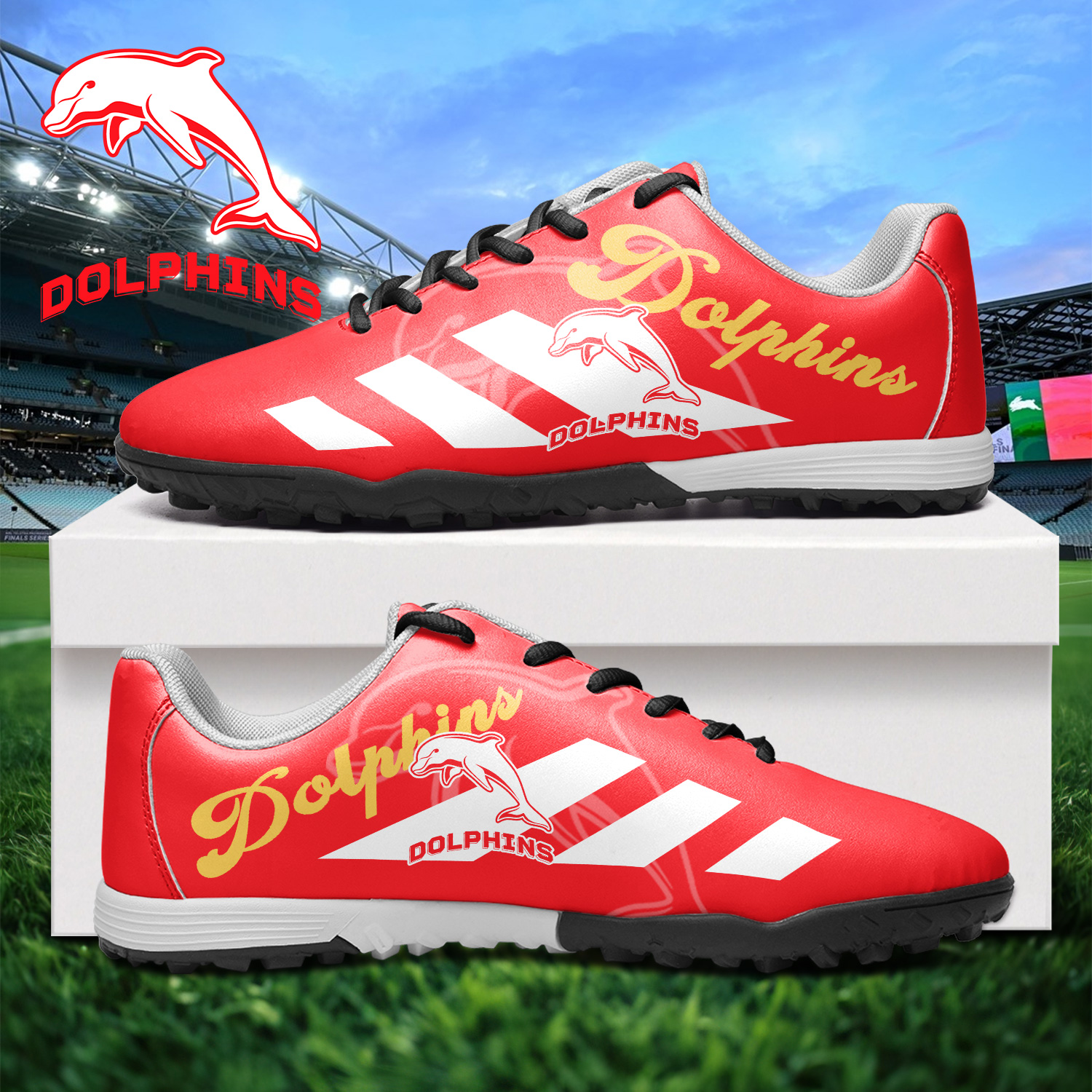 Auspiritmerch Dolphins Turf Football Shoes Gift For Fans