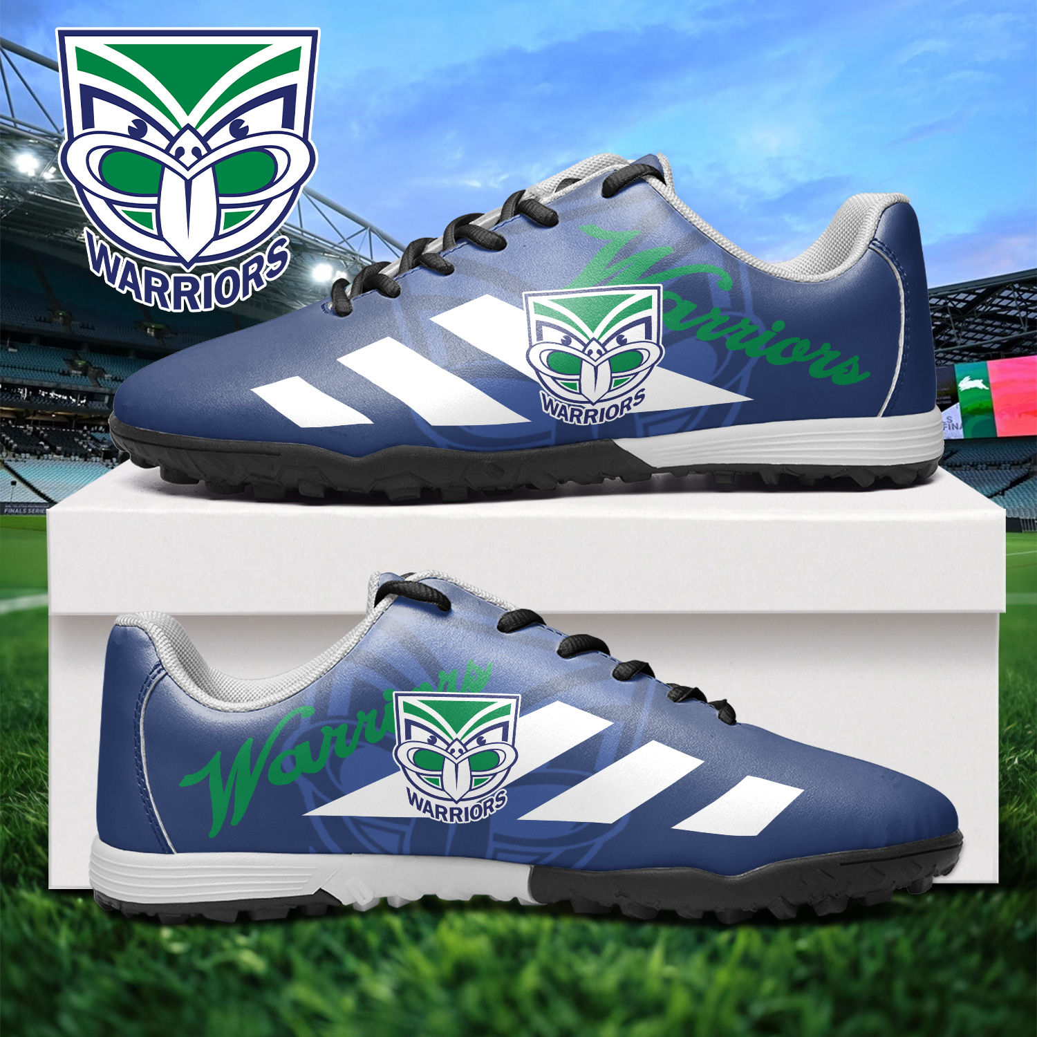 Auspiritmerch New Zealand Warriors Turf Football Shoes Gift For Fans