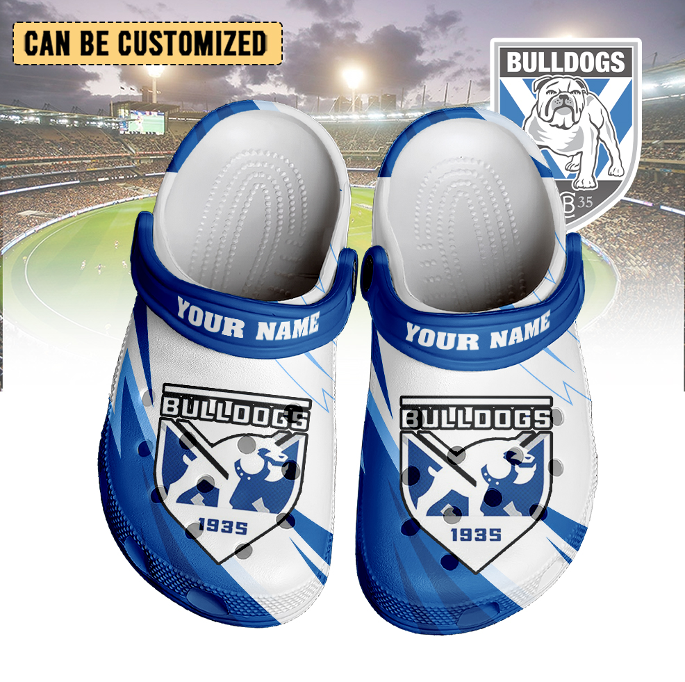 Auspiritmerch Canterbury-Bankstown Bulldogs Crocs Crocband Clogs Shoes Comfortable For Men Women and Kids