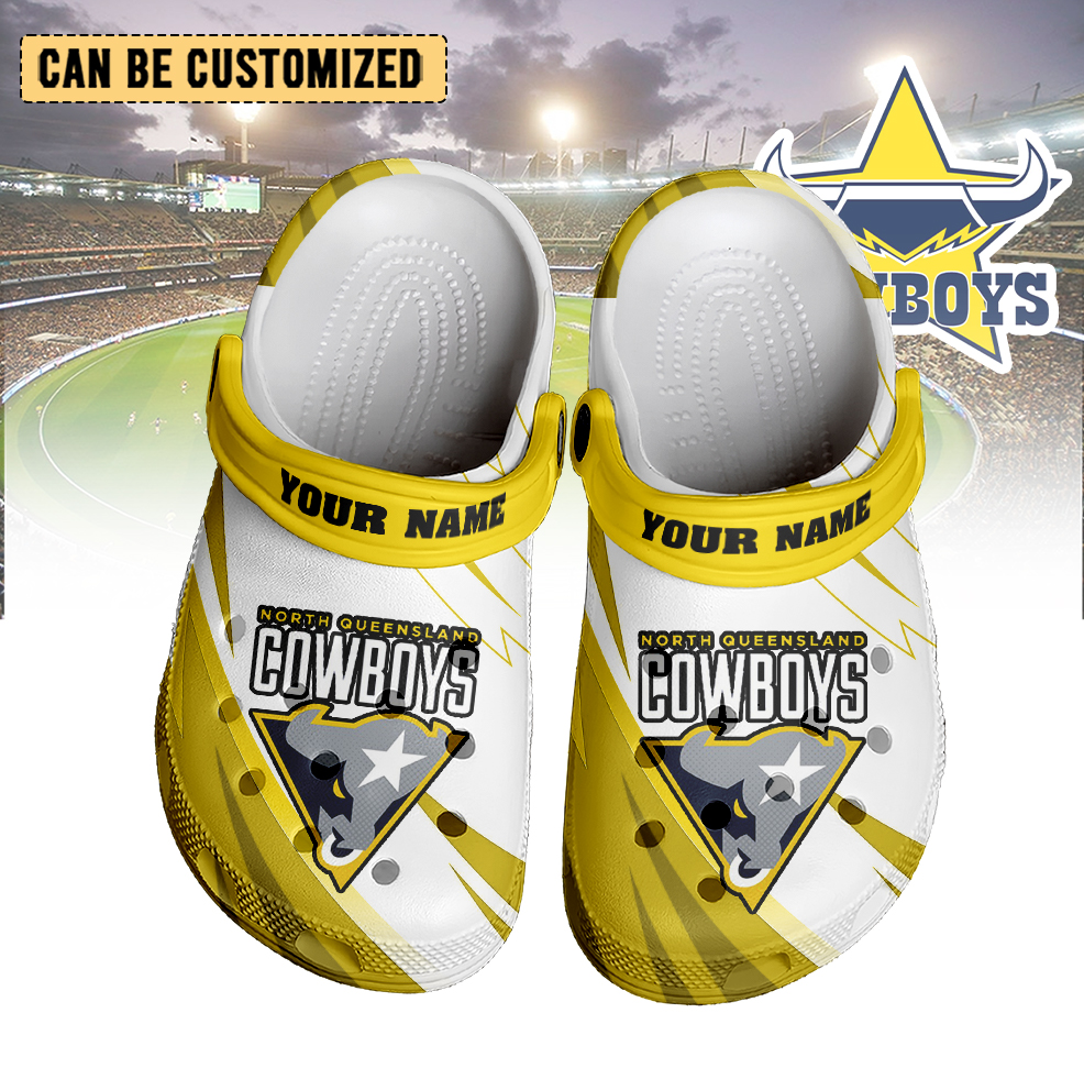 Auspiritmerch North Queensland Cowboys Crocs Crocband Clogs Shoes Comfortable For Men Women and Kids