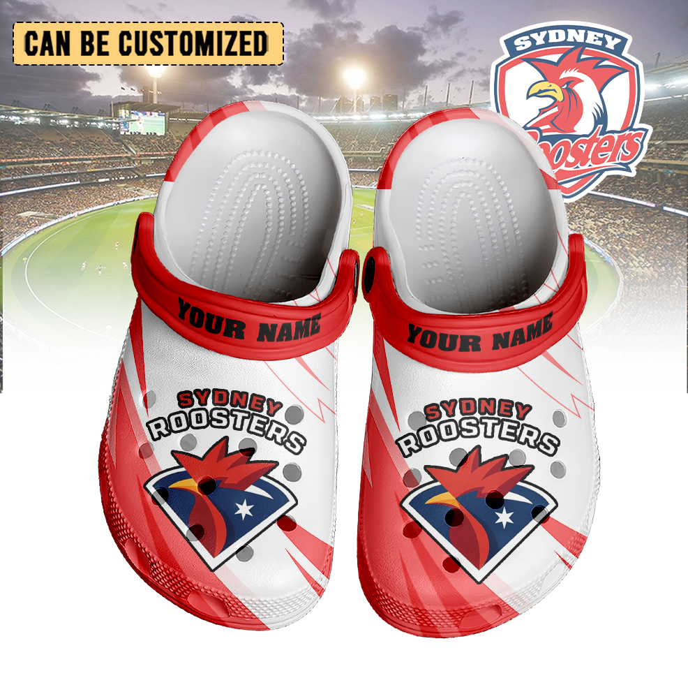 Auspiritmerch Sydney Roosters Crocs Crocband Clogs Shoes Comfortable For Men Women and Kids