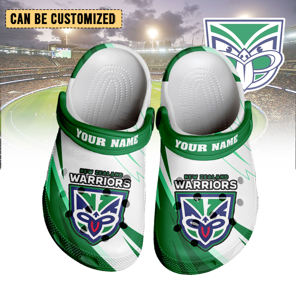 Auspiritmerch New Zealand Warriors Crocs Crocband Clogs Shoes Comfortable For Men Women and Kids