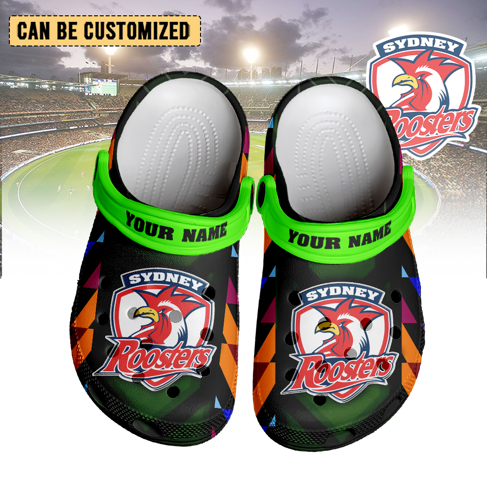 Auspiritmerch Sydney Roosters Crocs Crocband Clogs Shoes Comfortable For Men Women and Kids