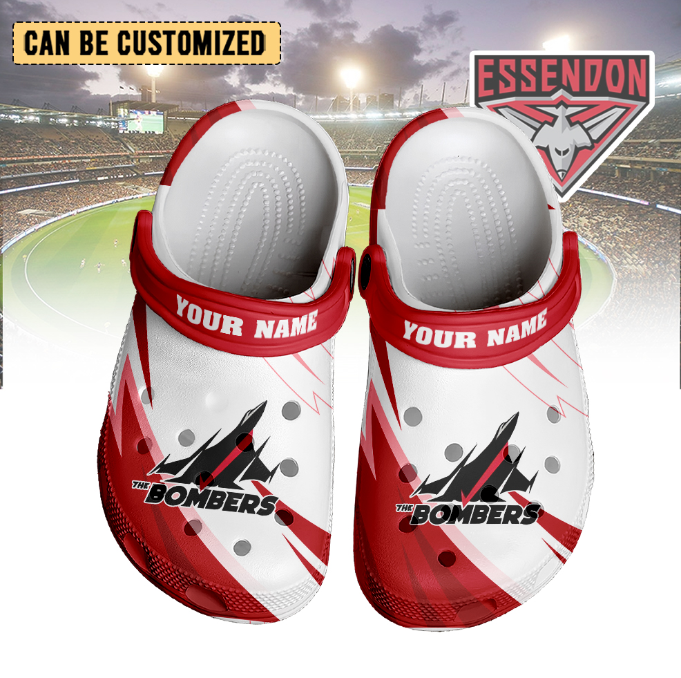 Auspiritmerch Essendon Crocs Crocband Clogs Shoes Comfortable For Men Women and Kids