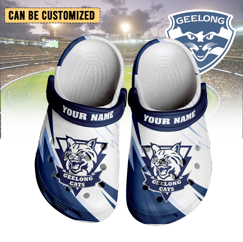 Auspiritmerch Geelong Cats Crocs Crocband Clogs Shoes Comfortable For Men Women and Kids