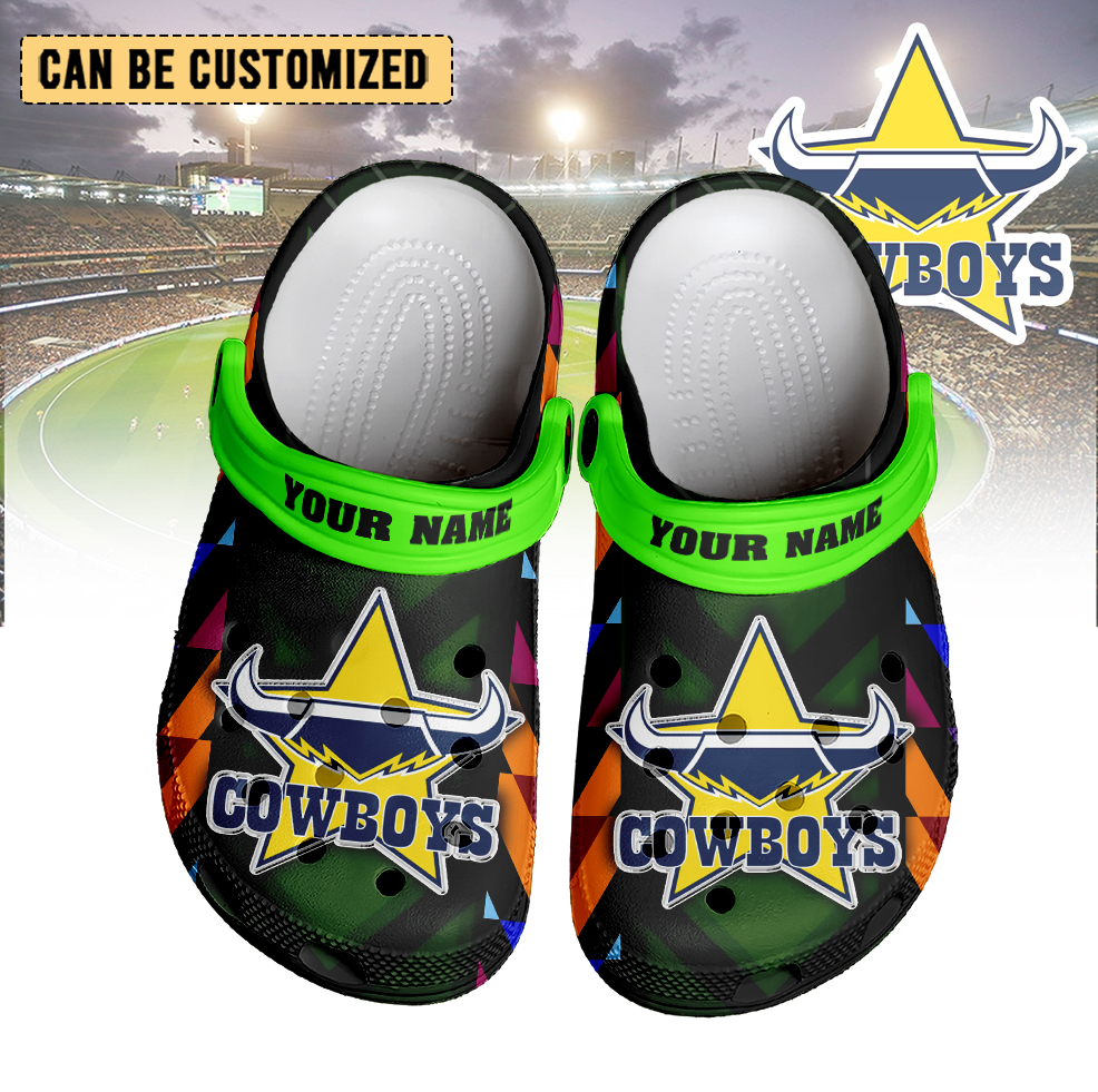 Auspiritmerch North Queensland Cowboys Crocs Crocband Clogs Shoes Comfortable For Men Women and Kids