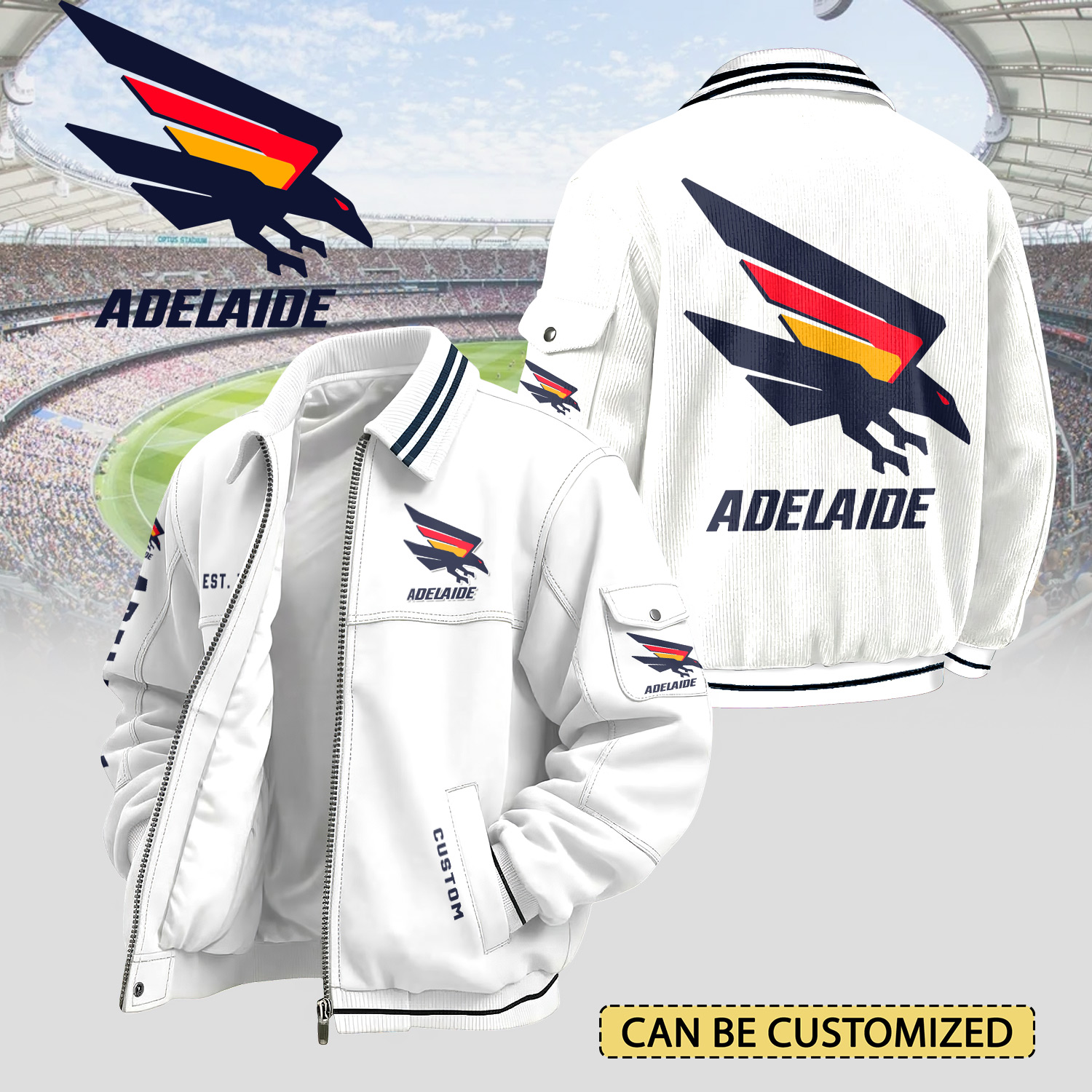 Auspiritmerch Adelaide Crows Personalized Varsity Jacket Gift For Fans