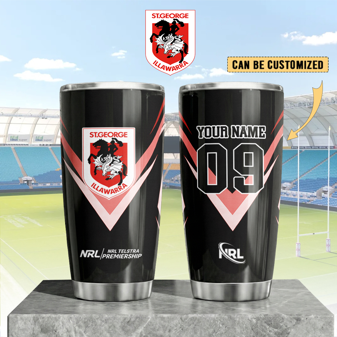 Auspiritmerch Brisbane Broncos Custom Stanley Quencher 20oz Stainless Steel Tumbler