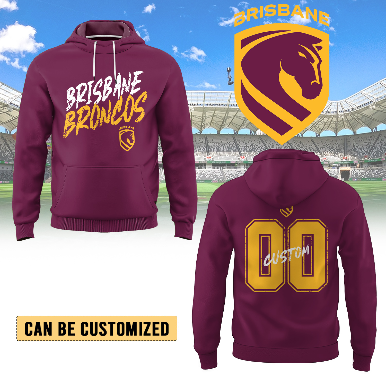 Auspiritmerch Brisbane Broncos Personalized Hoodie Gift For Fans