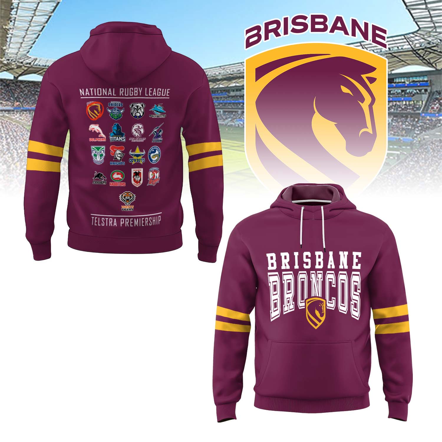 Auspiritmerch Brisbane Broncos Personalized Hoodie Gift For Fans