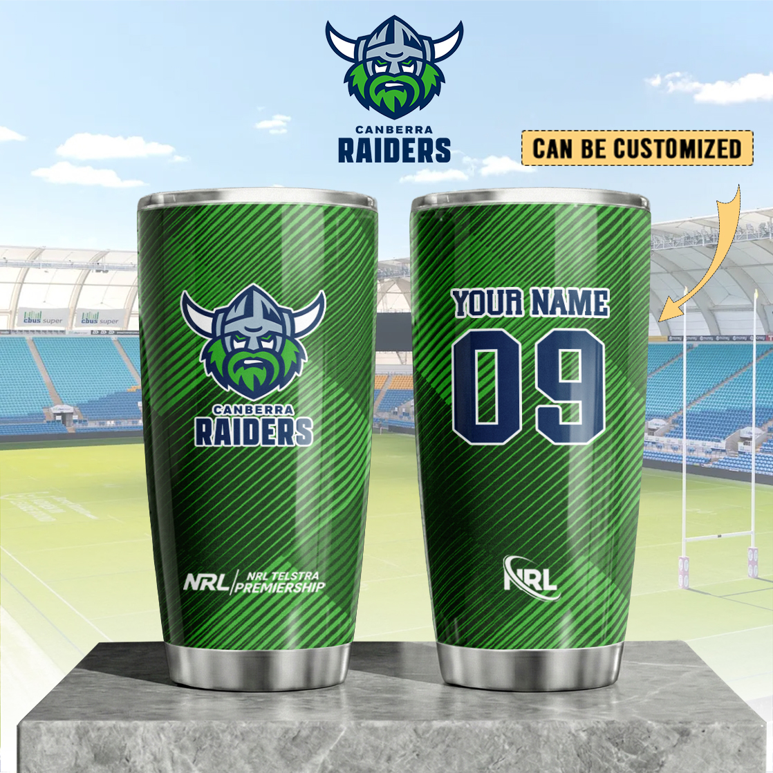 Auspiritmerch Canberra Raiders Custom Stanley Quencher 20oz Stainless Steel Tumbler