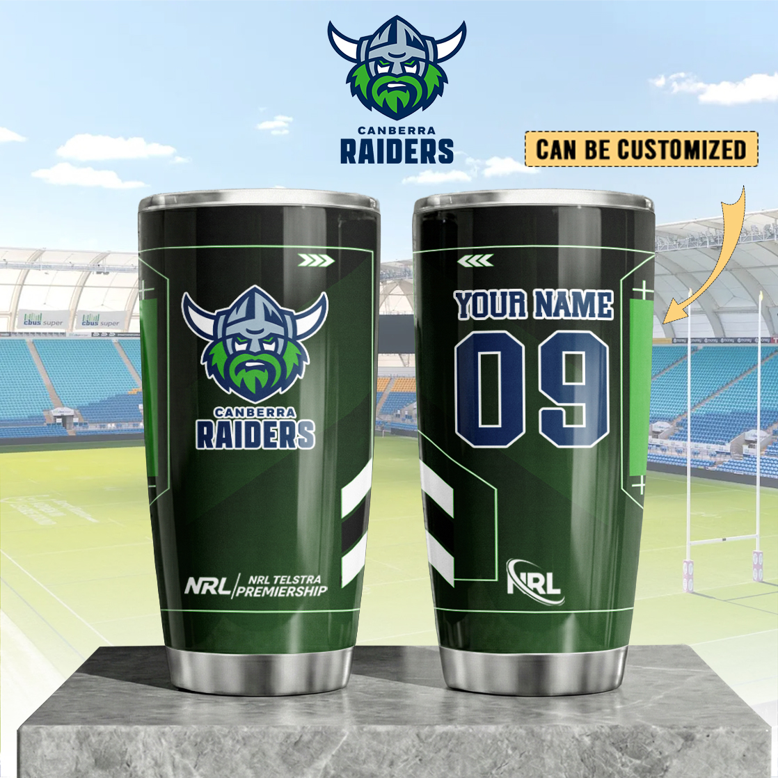 Auspiritmerch Canberra Raiders Custom Stanley Quencher 20oz Stainless Steel Tumbler