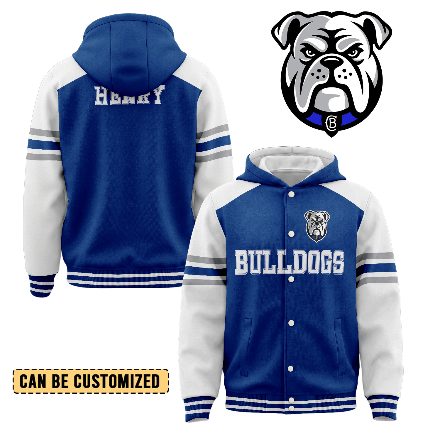 Auspiritmerch Canterbury-Bankstown Bulldogs Personalized Hoodie Baseball Jacket Gift For Fans