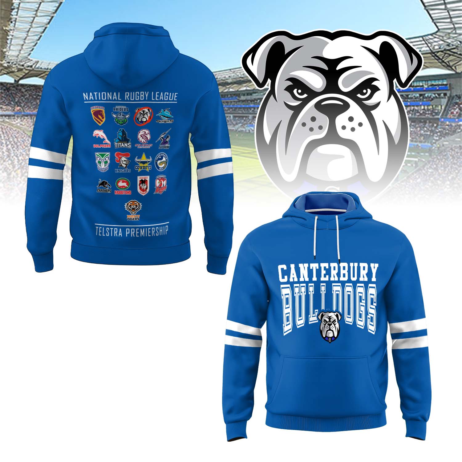 Auspiritmerch Canterbury-Bankstown Bulldogs Personalized Hoodie Gift For Fans