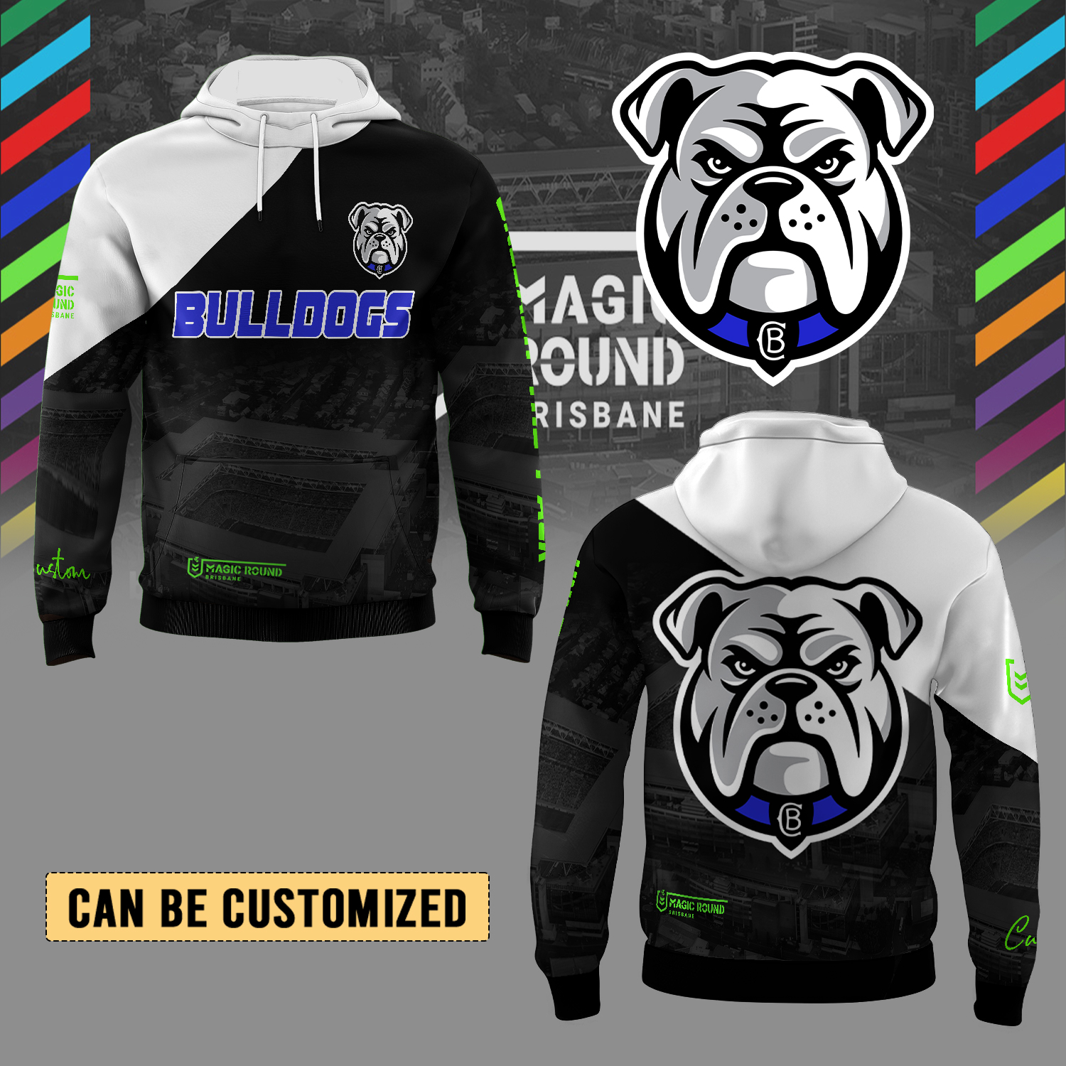 Auspiritmerch Canterbury-Bankstown Bulldogs Personalized Hoodie Gift For Fans