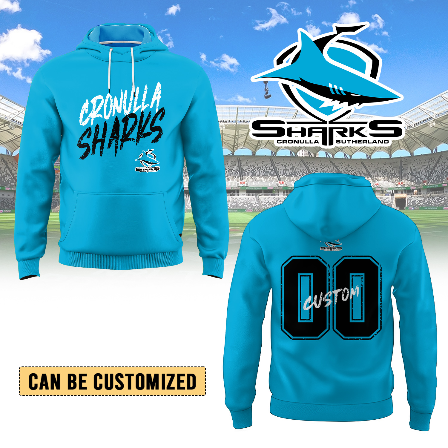 Auspiritmerch Cronulla-Sutherland Sharks Personalized Hoodie Gift For Fans
