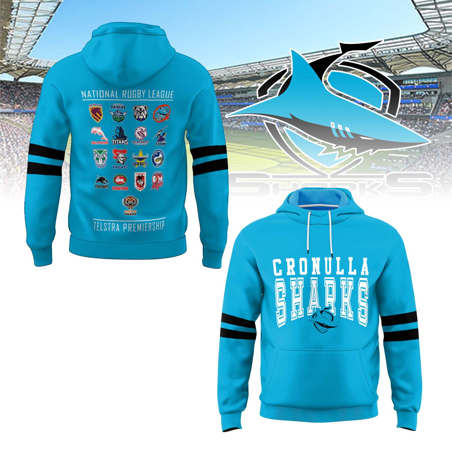 Auspiritmerch Cronulla-Sutherland Sharks Personalized Hoodie Gift For Fans