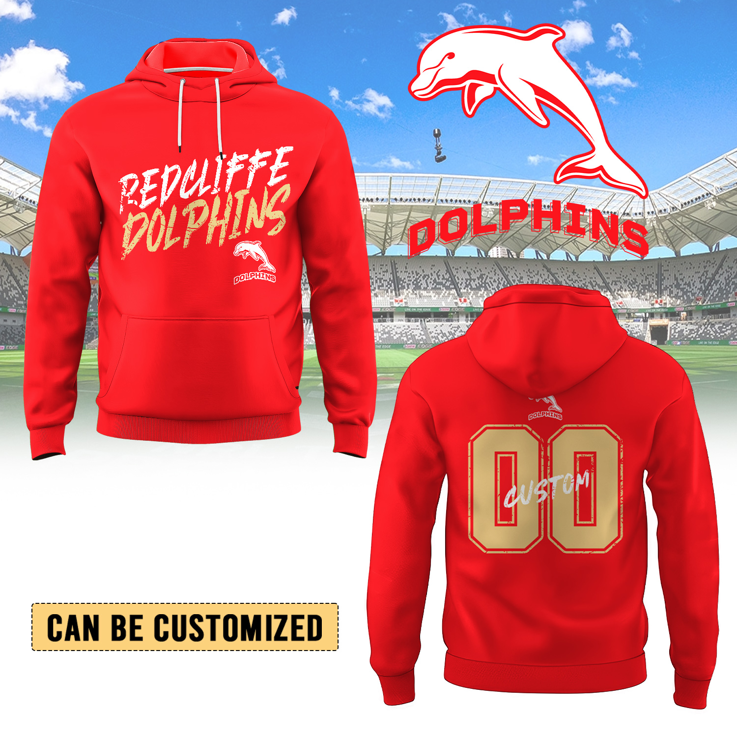 Auspiritmerch Dolphins Personalized Hoodie Gift For Fans