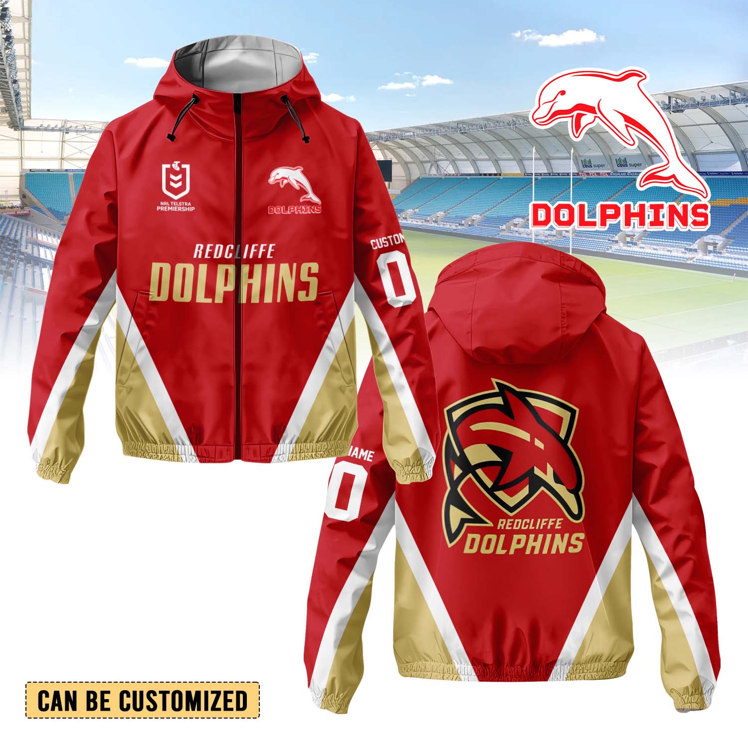 Auspiritmerch Dolphins Personalized Sports Windbreaker Jacket For Fans