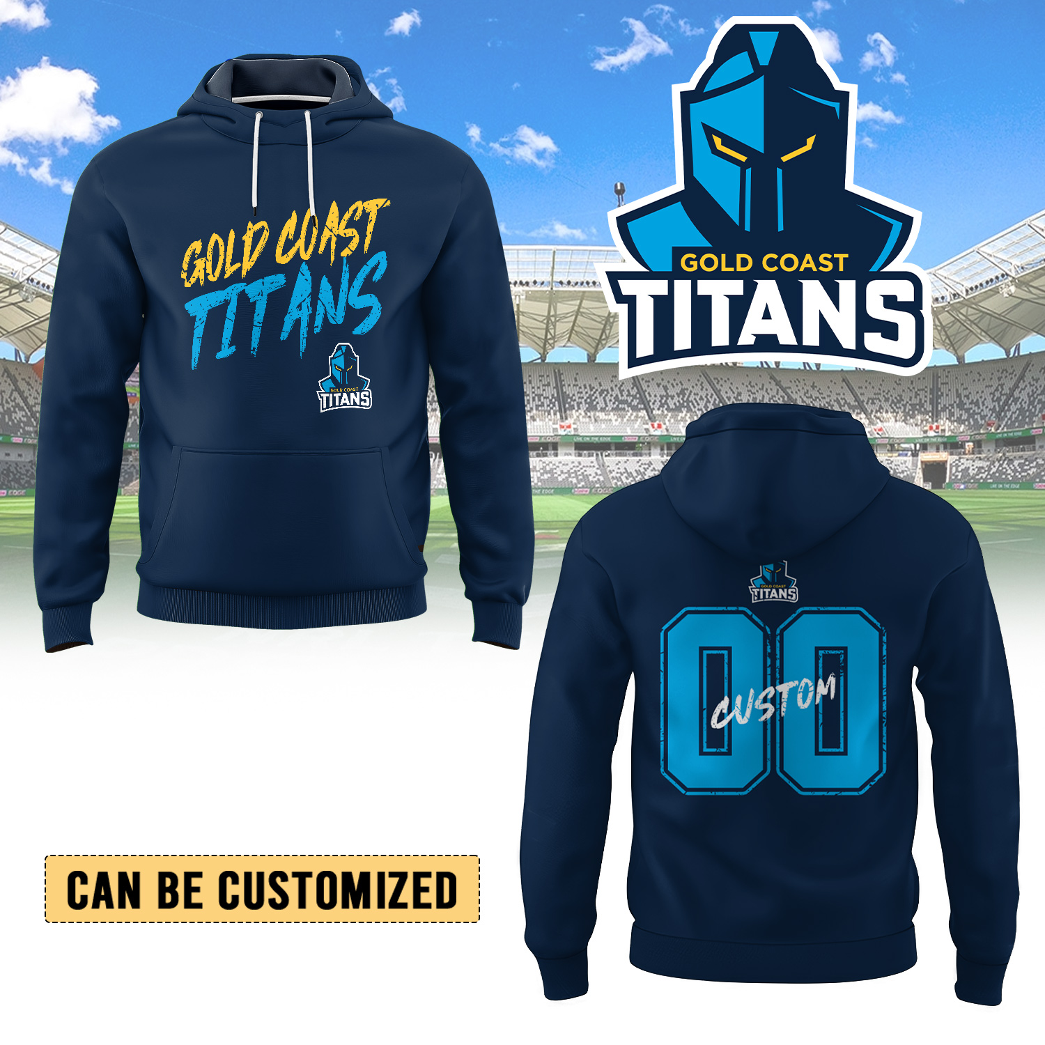 Auspiritmerch Gold Coast Titans Personalized Hoodie Gift For Fans