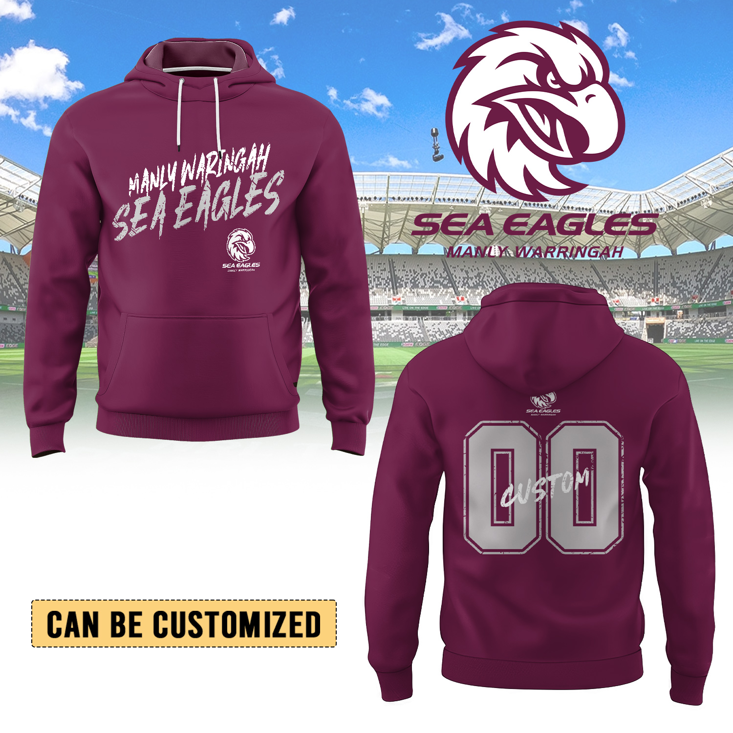 Auspiritmerch Manly Warringah Sea Eagles Personalized Hoodie Gift For Fans
