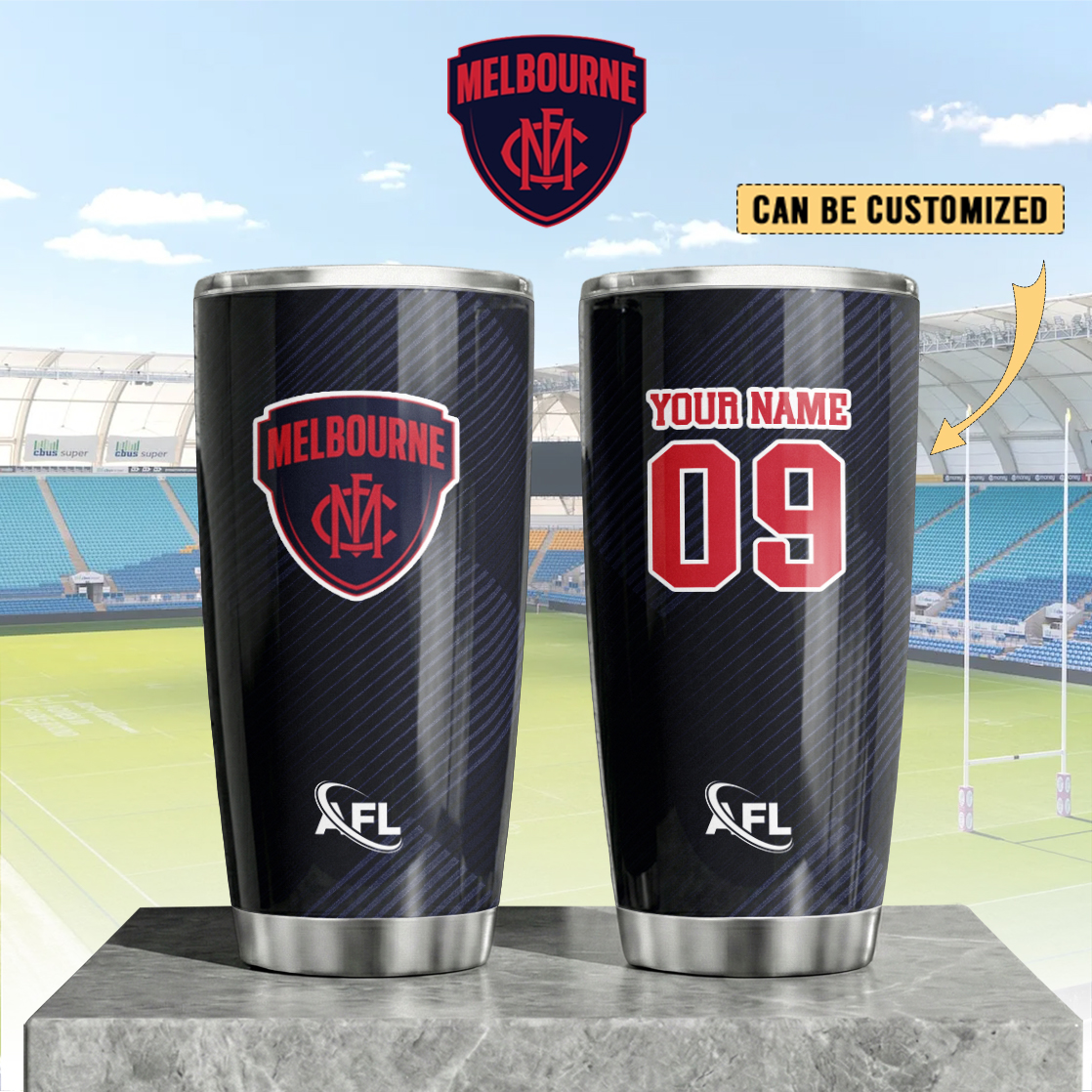 Auspiritmerch Melbourne Demons Custom Stanley Quencher 20oz Stainless Steel Tumbler