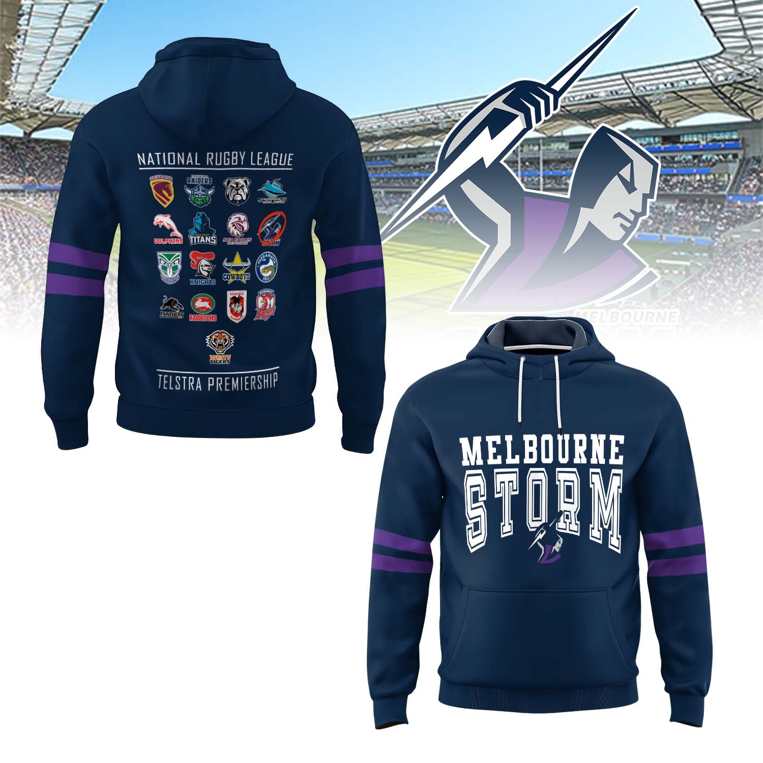 Auspiritmerch Melbourne Storm Personalized Hoodie Gift For Fans