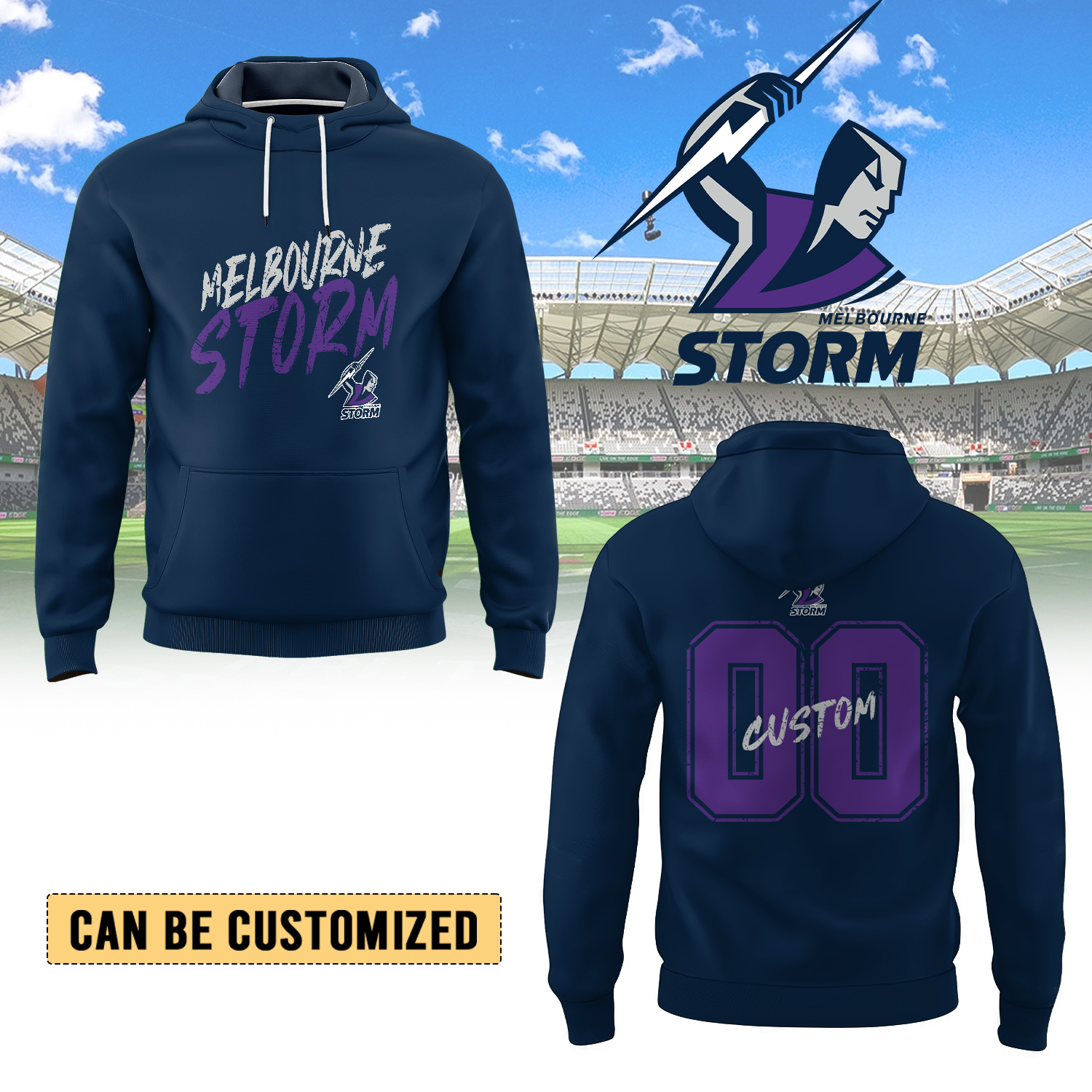Auspiritmerch Melbourne Storm Personalized Hoodie Gift For Fans