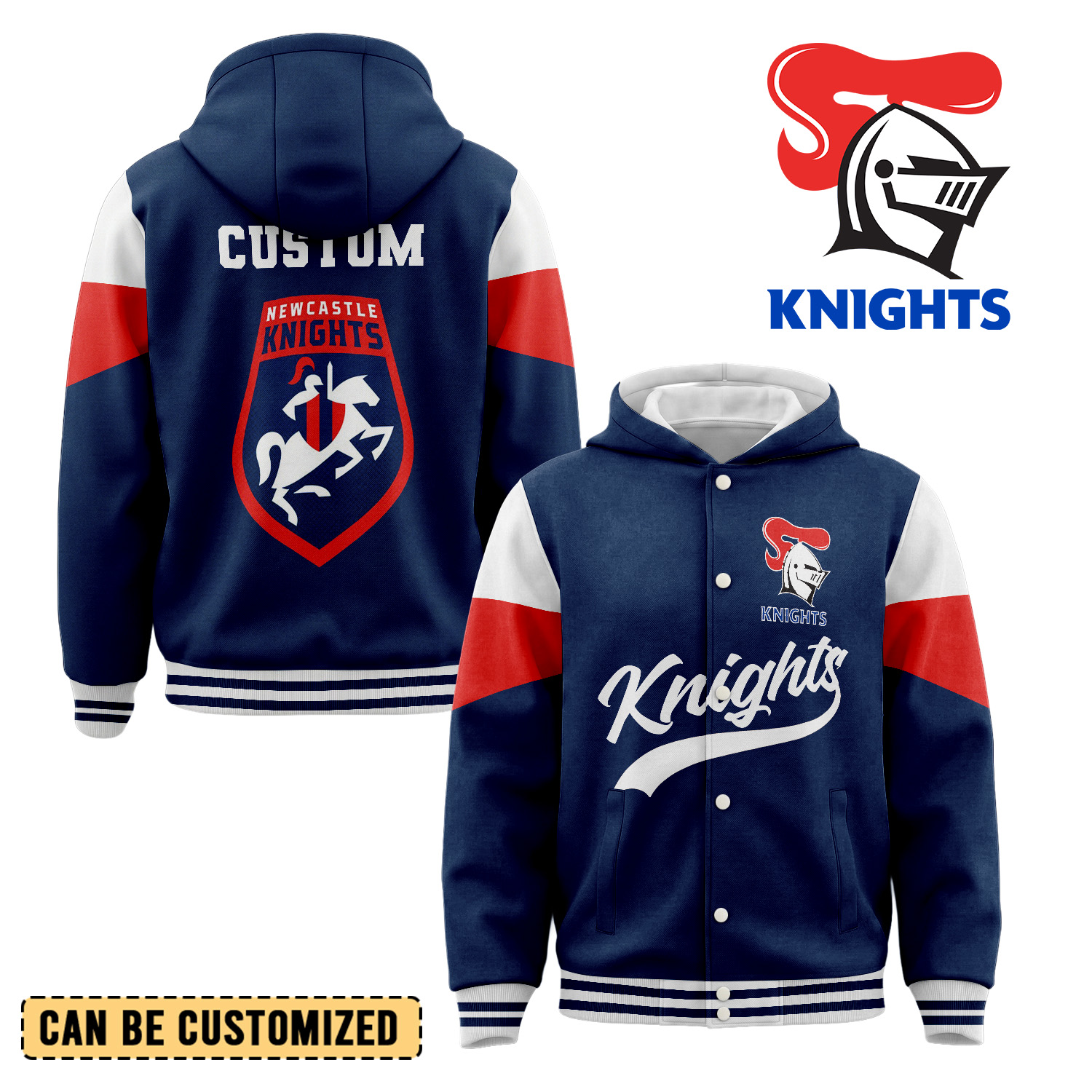Auspiritmerch Newcastle Knights Personalized Hoodie Baseball Jacket Gift For Fans