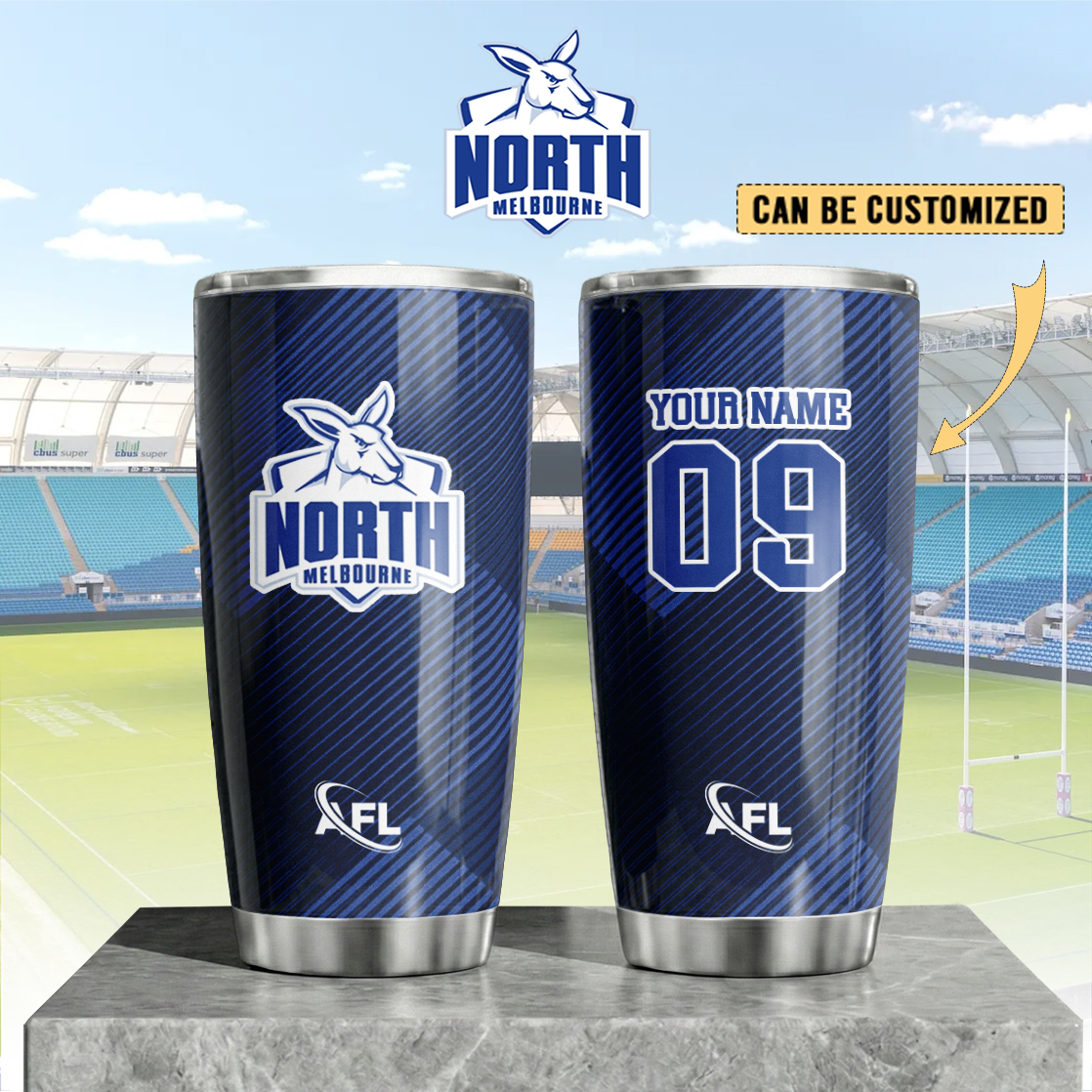 Auspiritmerch North Melbourne Custom Stanley Quencher 20oz Stainless Steel Tumbler