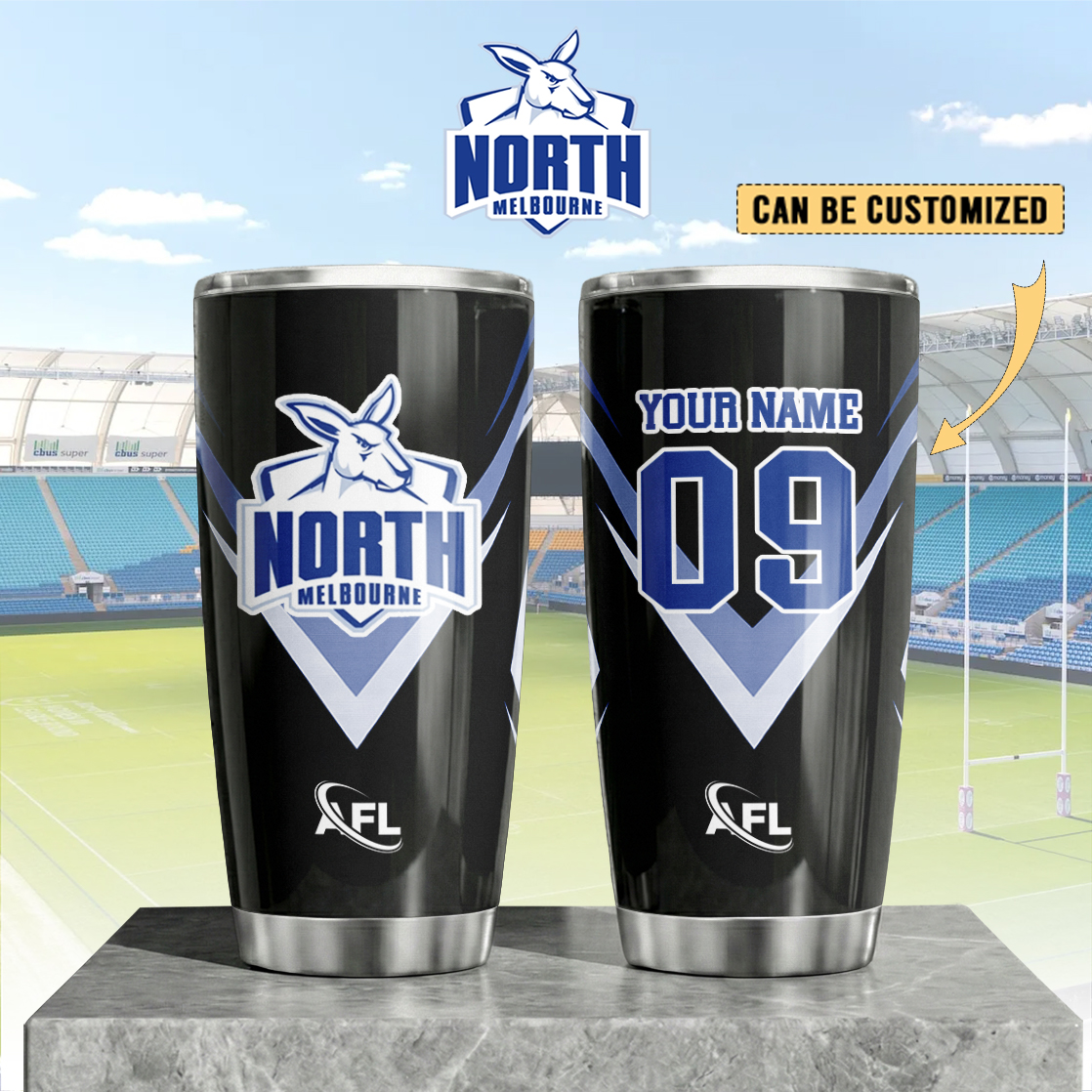 Auspiritmerch North Melbourne Custom Stanley Quencher 20oz Stainless Steel Tumbler